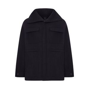 Transit Men Loose Fit Zip-Up Sahara Jacket In Virgin Wool Cloth